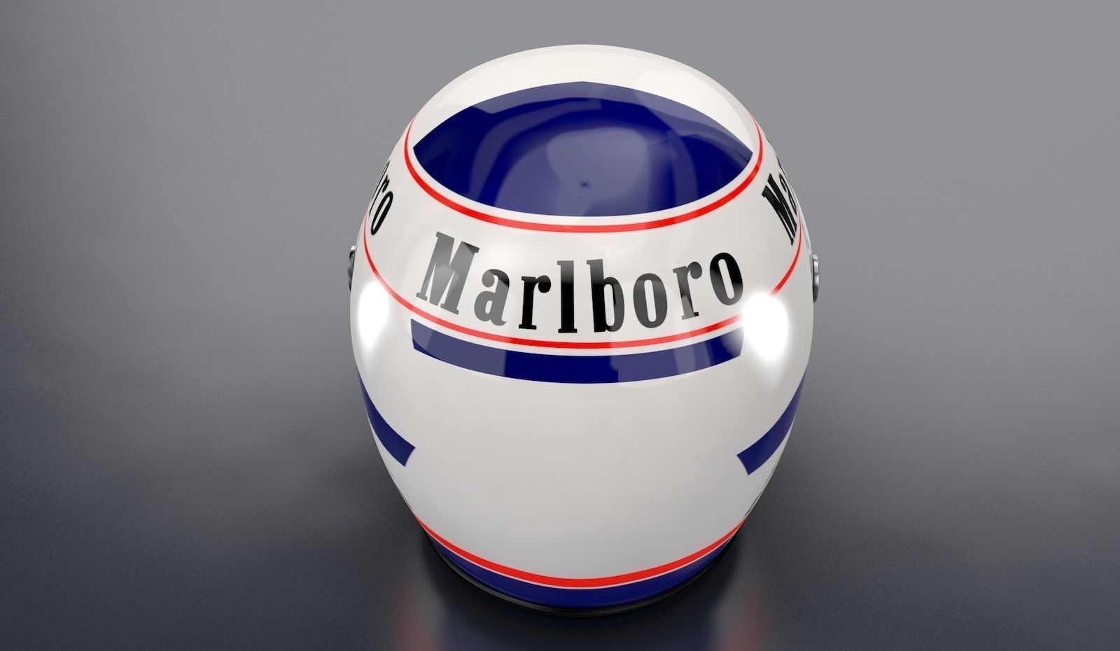 1989 Alain Prost race helmet 3D model 3D model_7