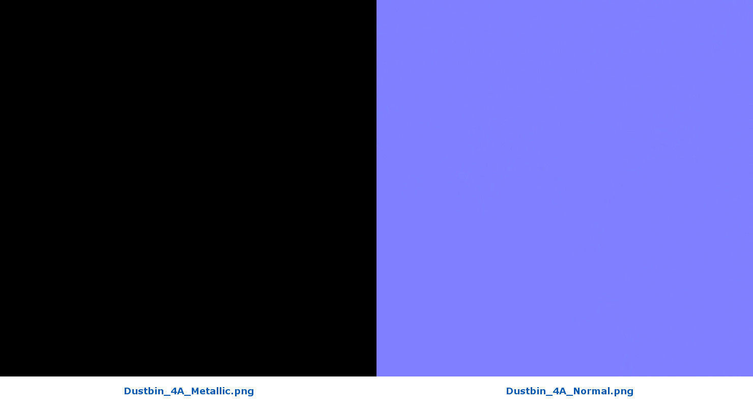 Dustbin 4A Low-poly 3D model_7