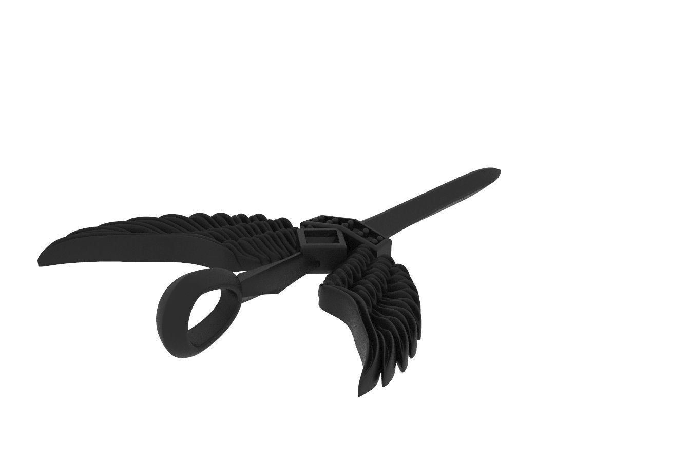 Pendant sword with wings 297 3D print model_21
