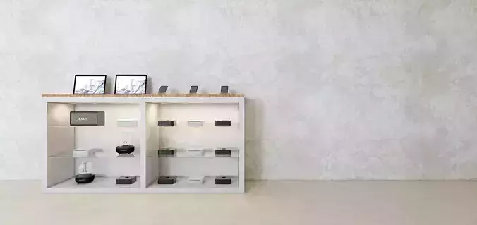 Glass Cabinet Low-poly 3D model