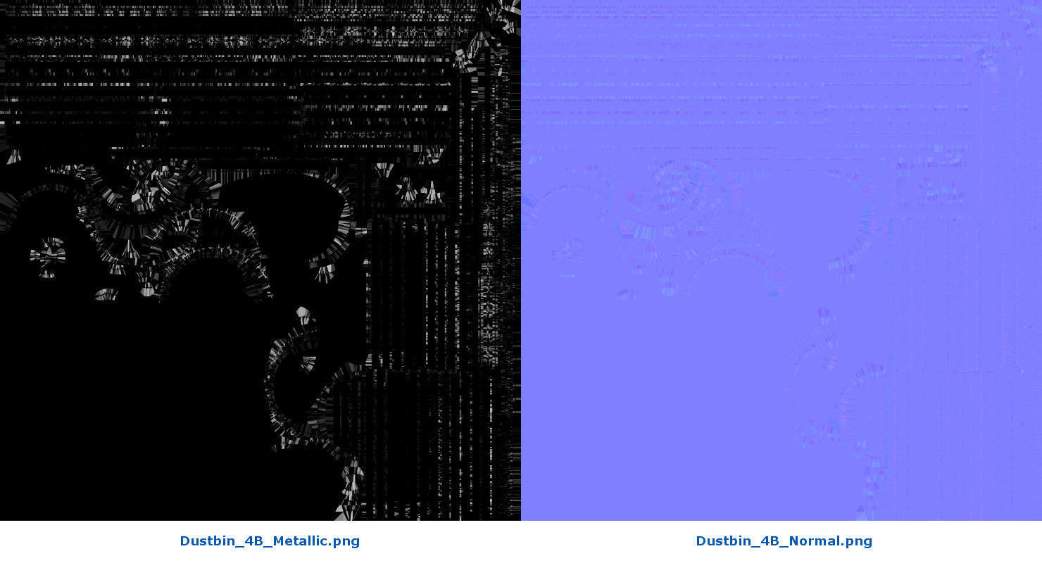 Dustbin 4B Low-poly 3D model_7