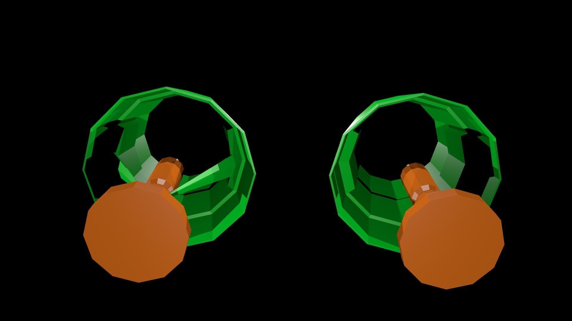 Low poly table lamps Low-poly 3D model_6