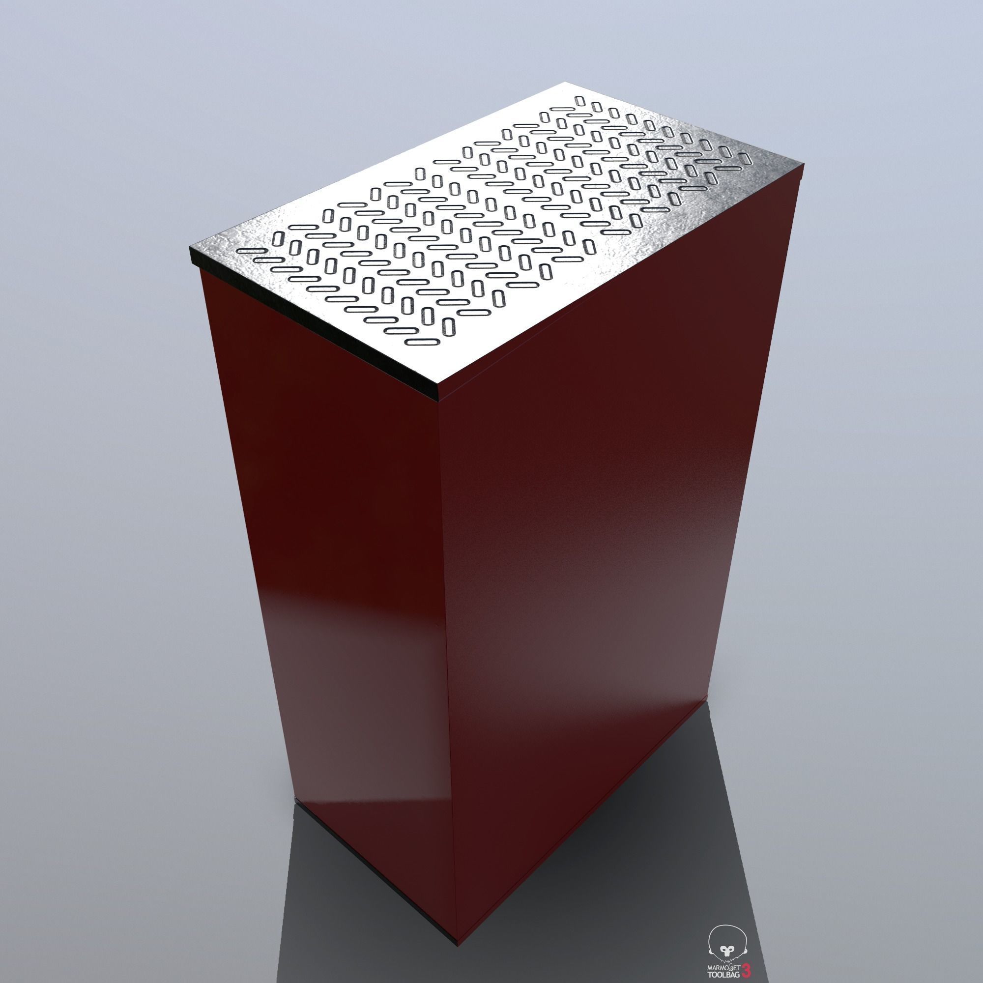 Old red Mailbox Low Poly PBR Low-poly 3D model_10