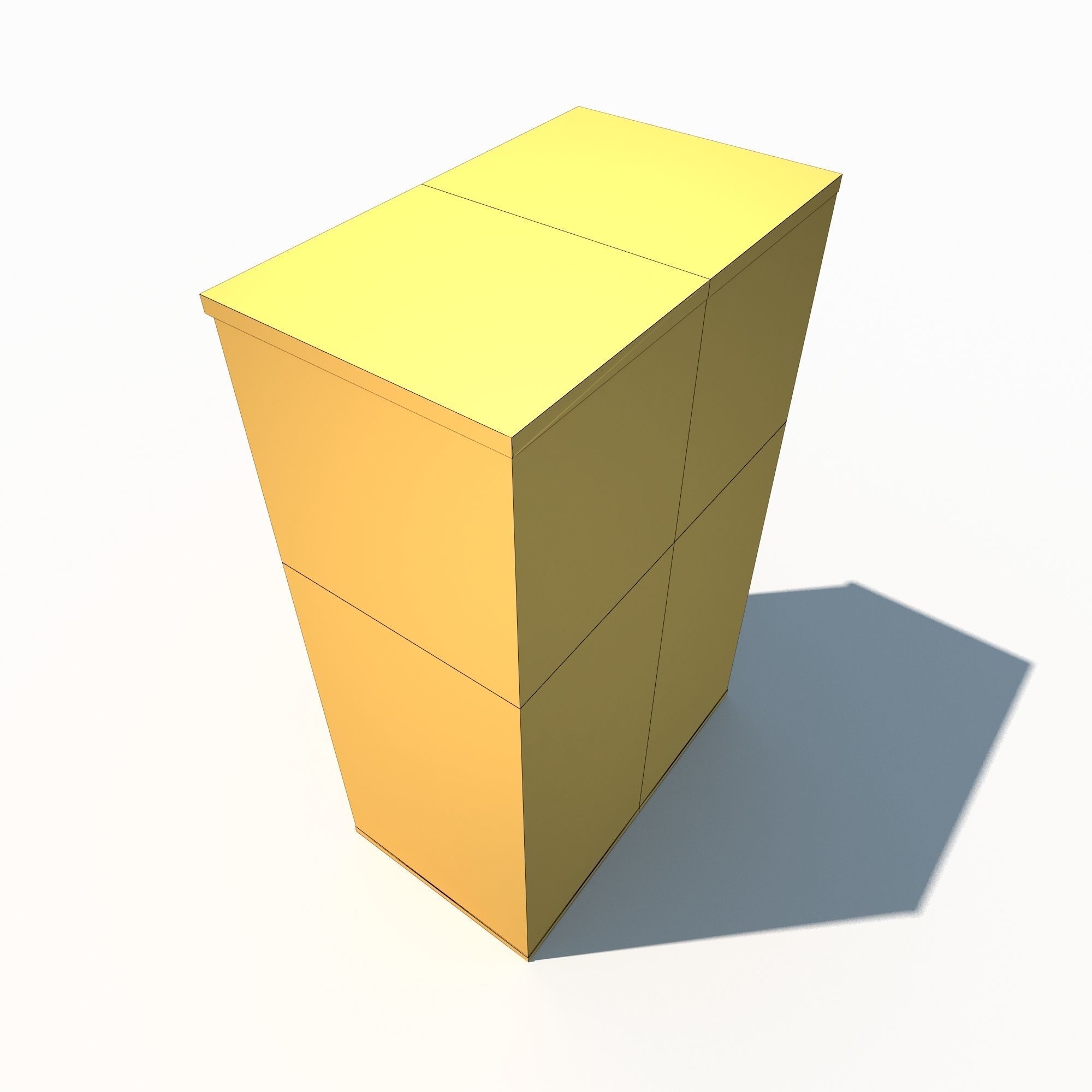 Old blue Mailbox Low Poly PBR Low-poly 3D model_9