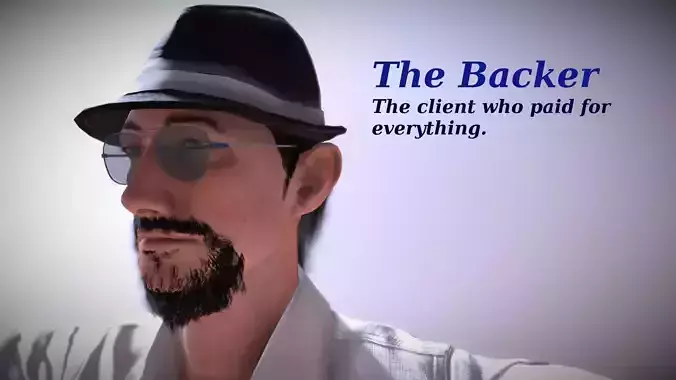 The Backer - Realistic Game Ready Human Character  3D model
