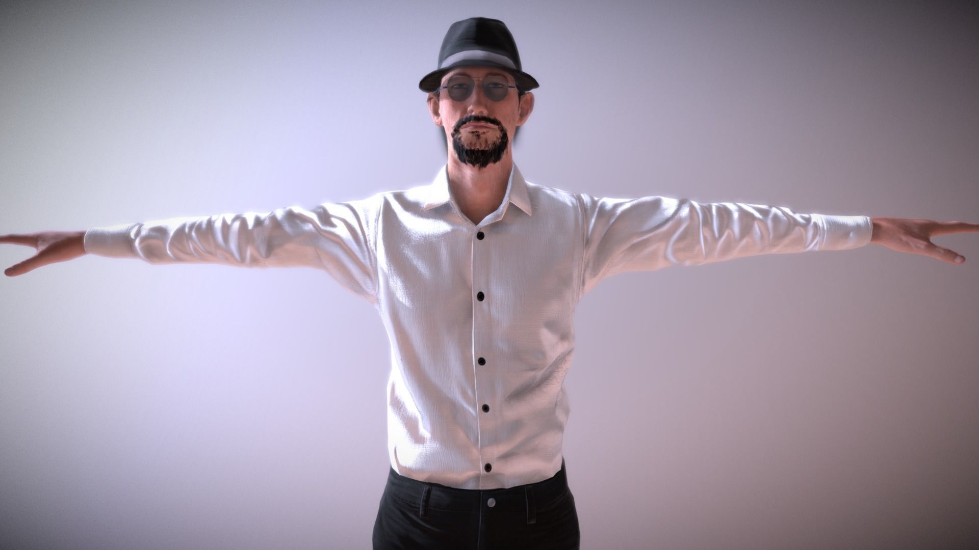 The Backer - Realistic Game Ready Human Character  3D model_1