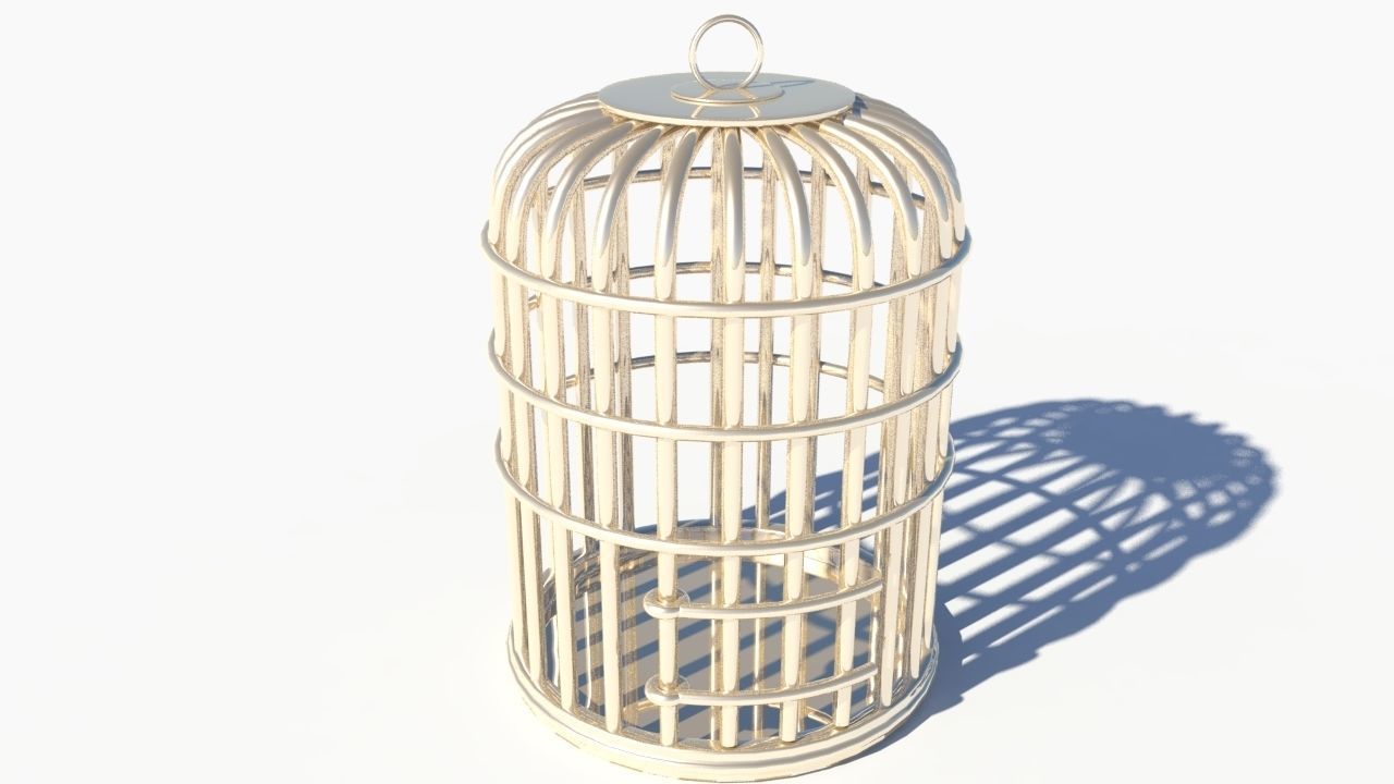Bird cage 3D model_2