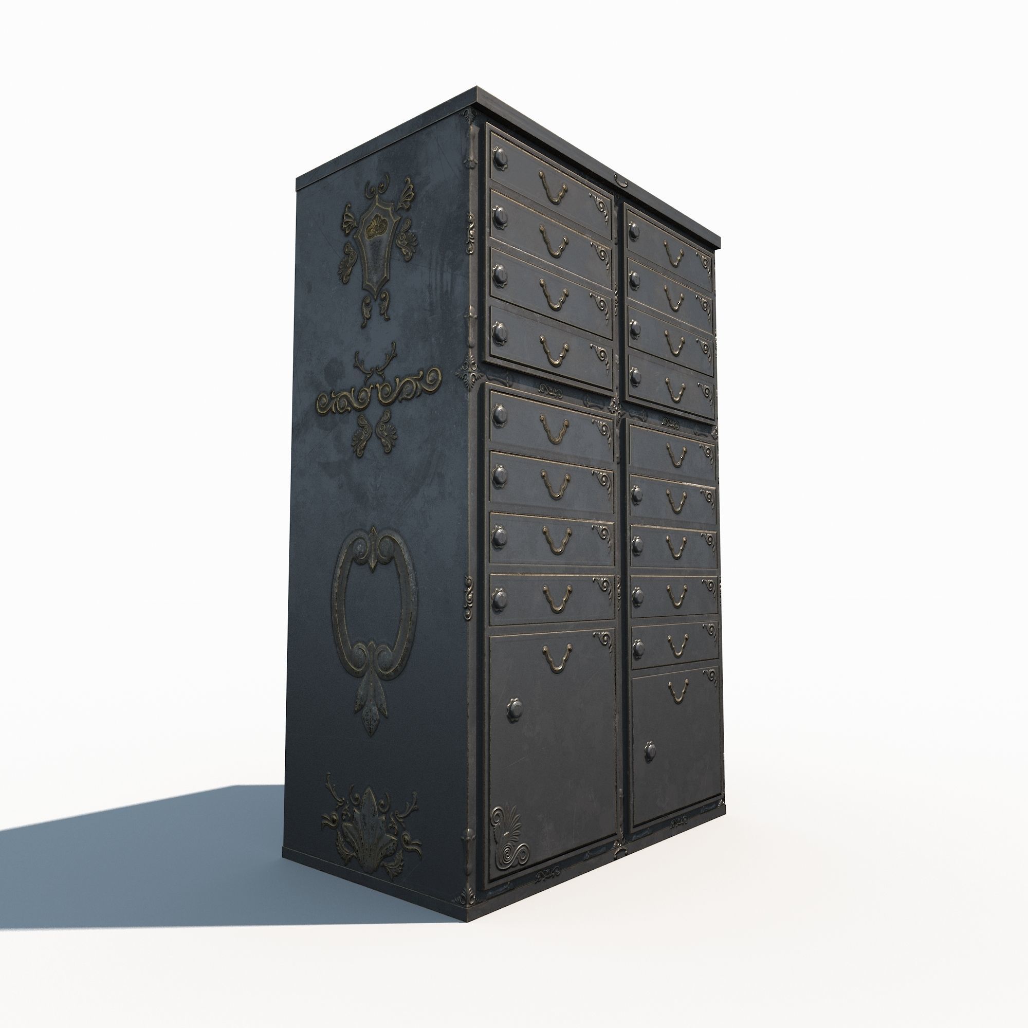 Ornament Mailbox Low Poly Pbr Low-poly 3D model_1