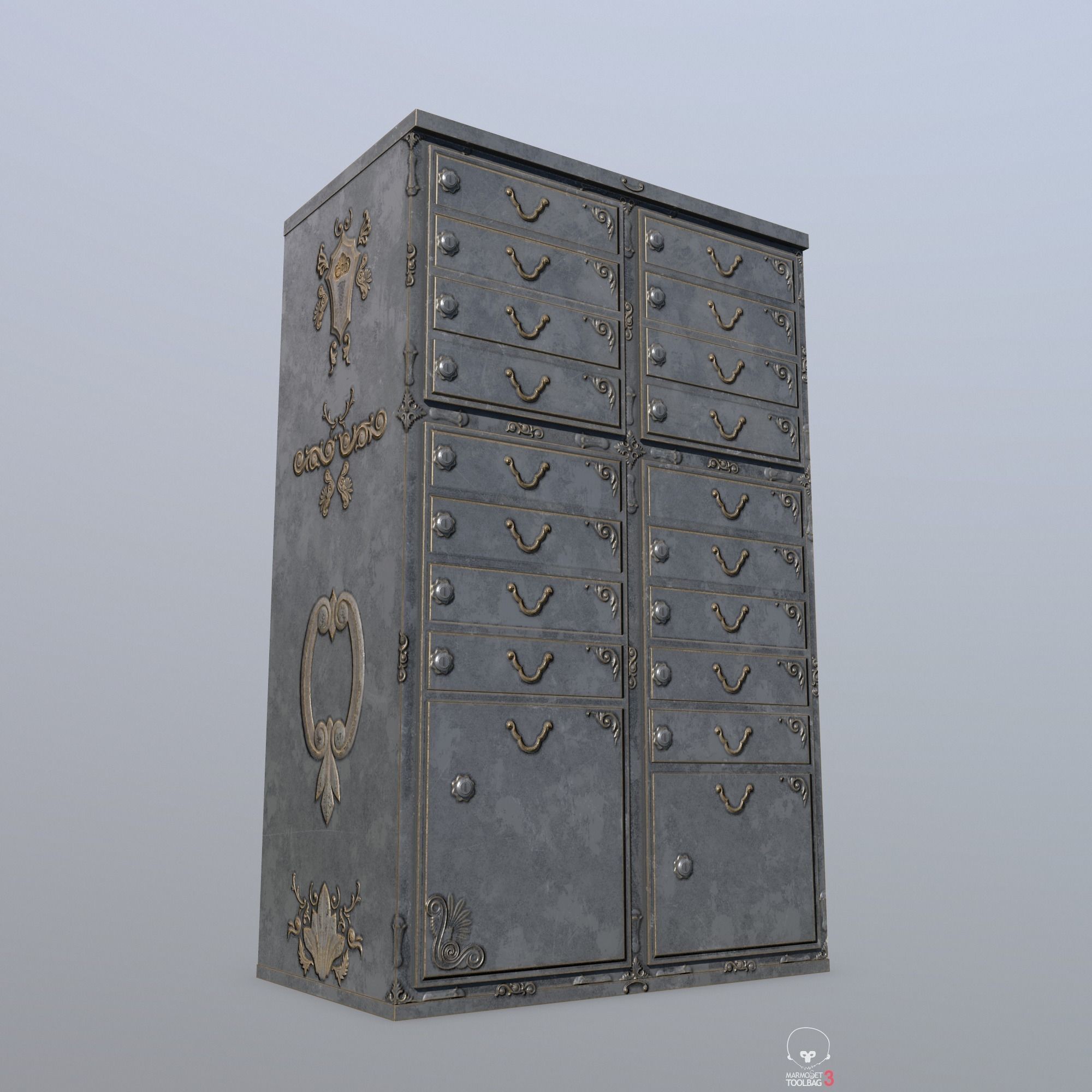 Ornament Mailbox Low Poly Pbr Low-poly 3D model_9