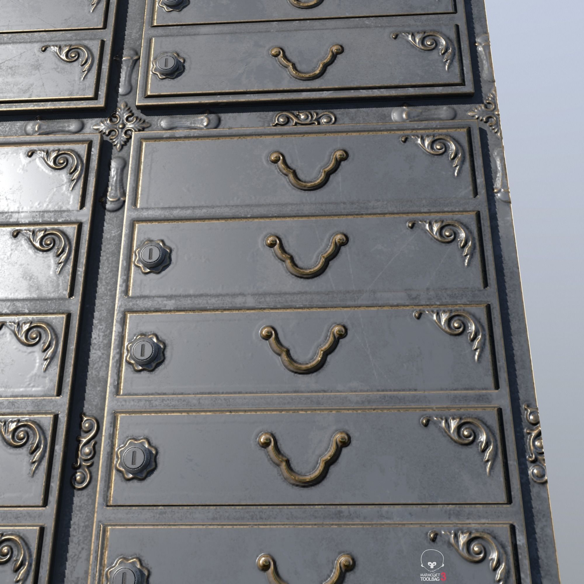 Ornament Mailbox Low Poly Pbr Low-poly 3D model_5