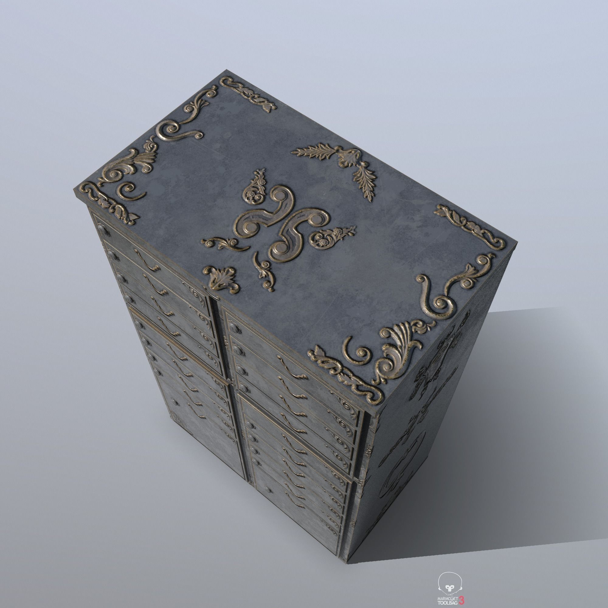 Ornament Mailbox Low Poly Pbr Low-poly 3D model_7