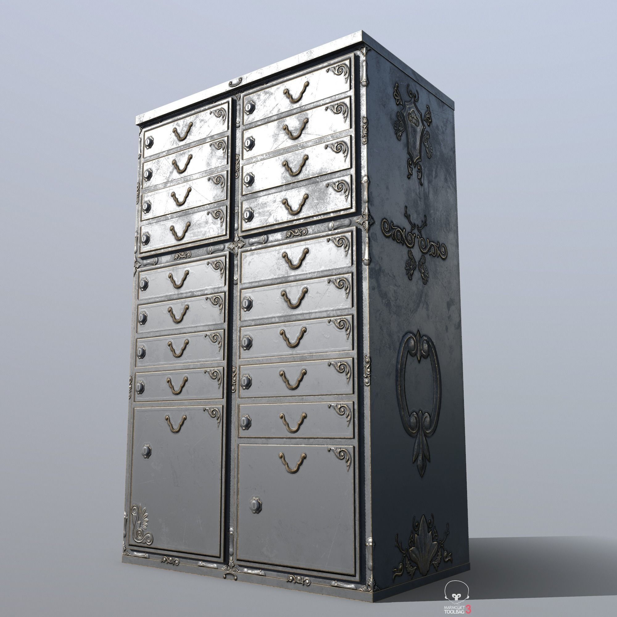 Ornament Mailbox Low Poly Pbr Low-poly 3D model_8