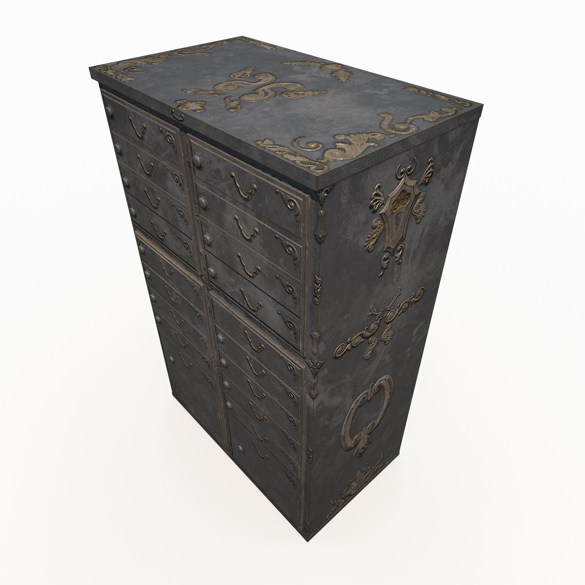 Ornament Mailbox Low Poly Pbr Low-poly 3D model_2