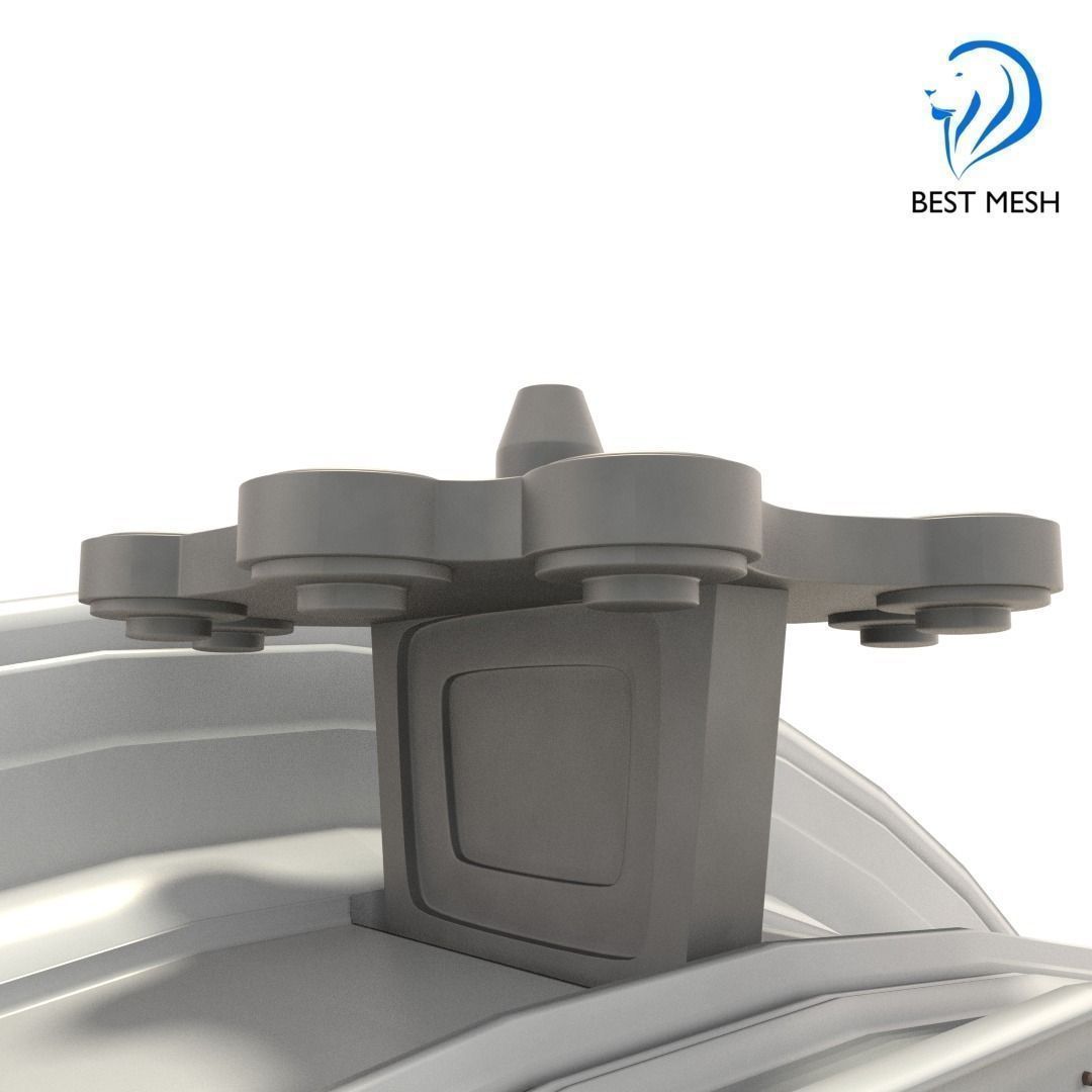 D-18T turbofan engine light 3D model_15