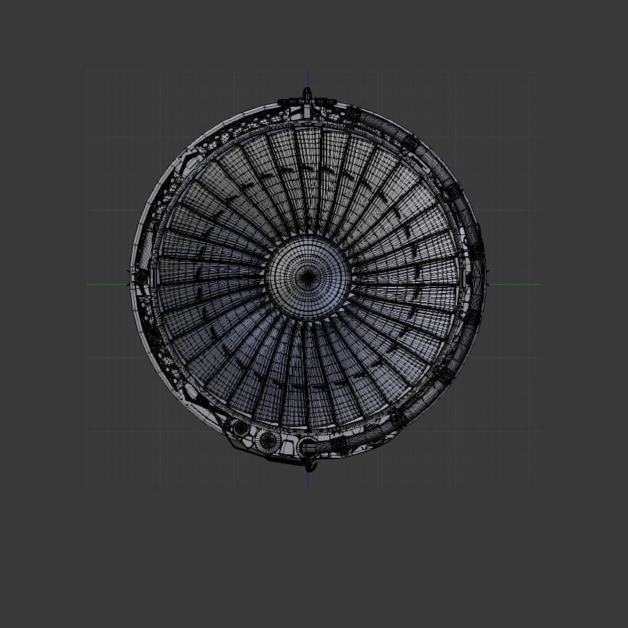 D-18T turbofan engine light 3D model_25