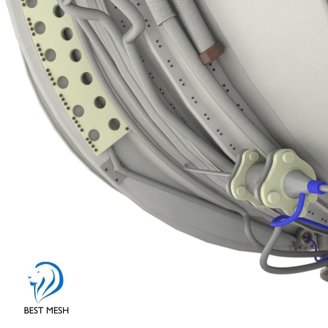 D-18T turbofan engine light 3D model_10