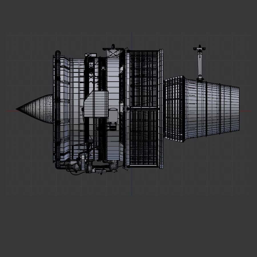 D-18T turbofan engine light 3D model_22