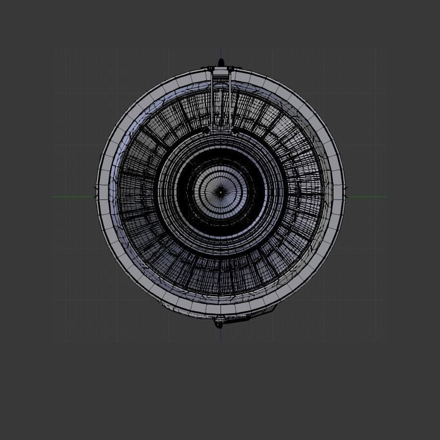 D-18T turbofan engine light 3D model_24