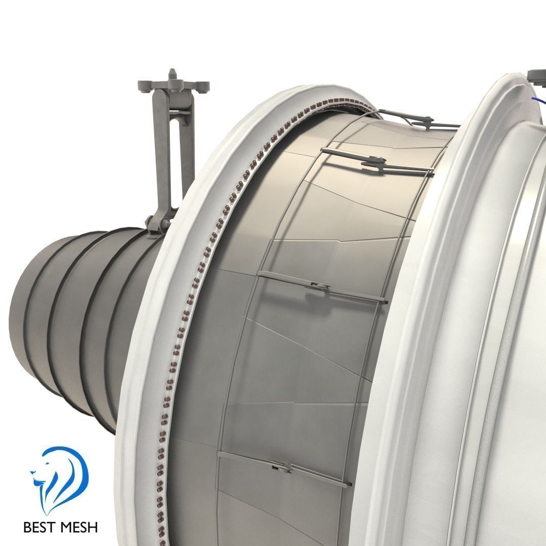 D-18T turbofan engine light 3D model_13