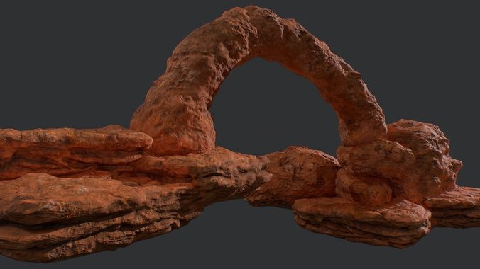 Low poly modular canyon rocks environment assets Low-poly 3D model