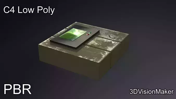 C4 Explosive Package - Old School - Low Poly