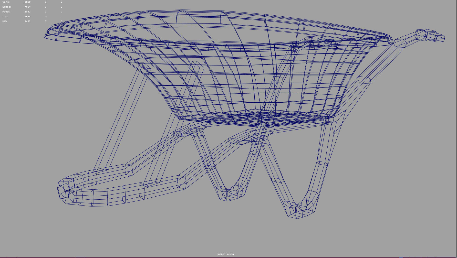 wheelbarrow Low-poly 3D model_25