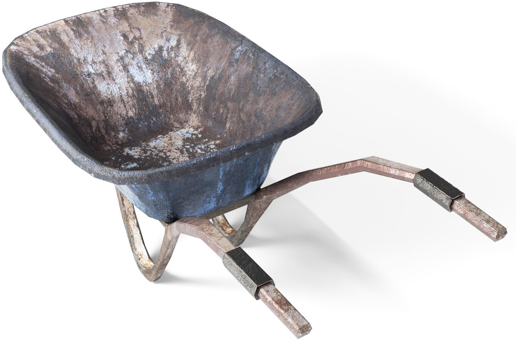 wheelbarrow Low-poly 3D model_6