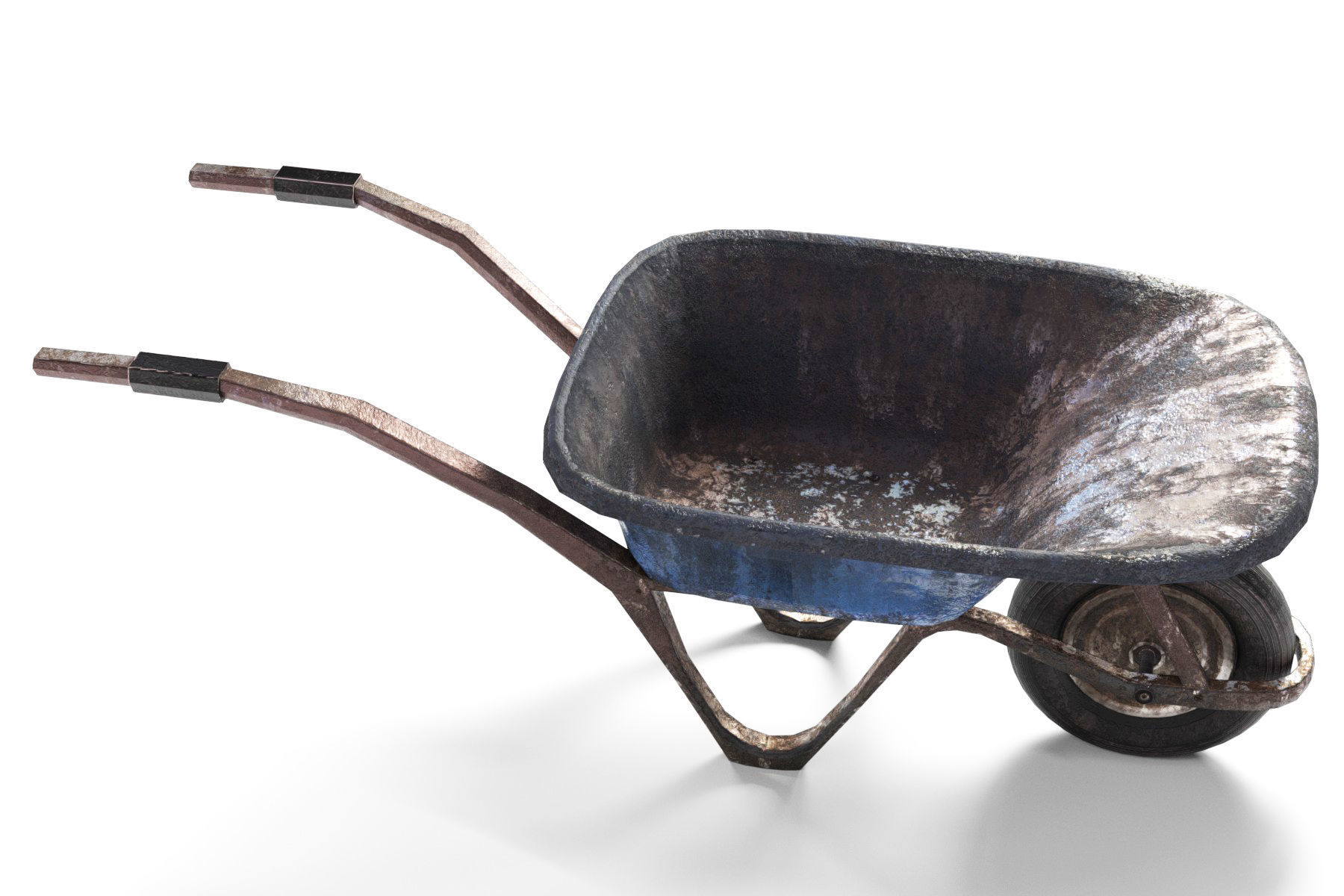 wheelbarrow Low-poly 3D model_7