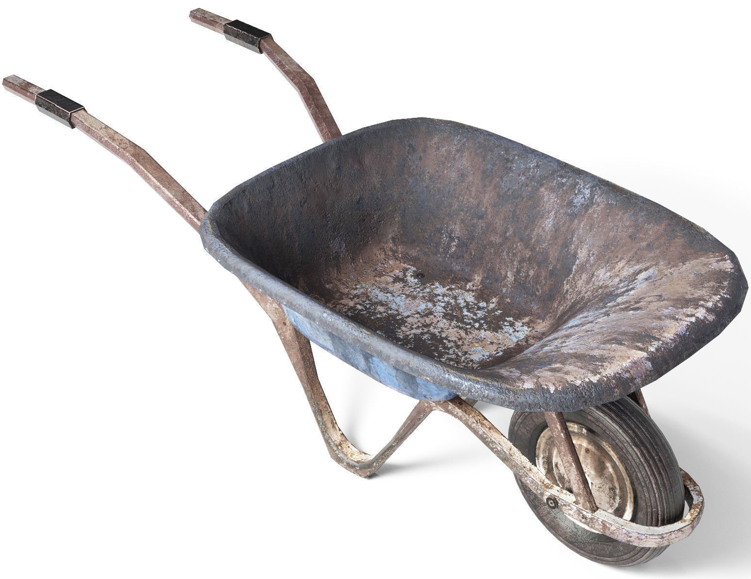 wheelbarrow Low-poly 3D model_2