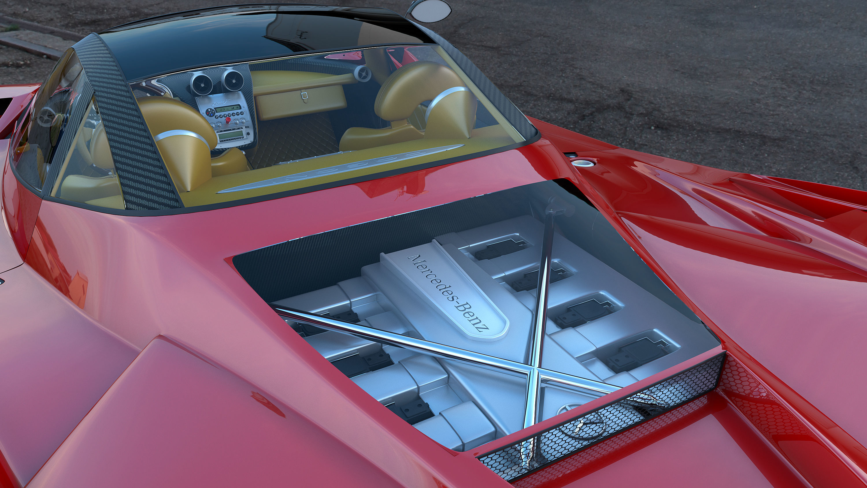 Pagani Zonda F 3D model_2