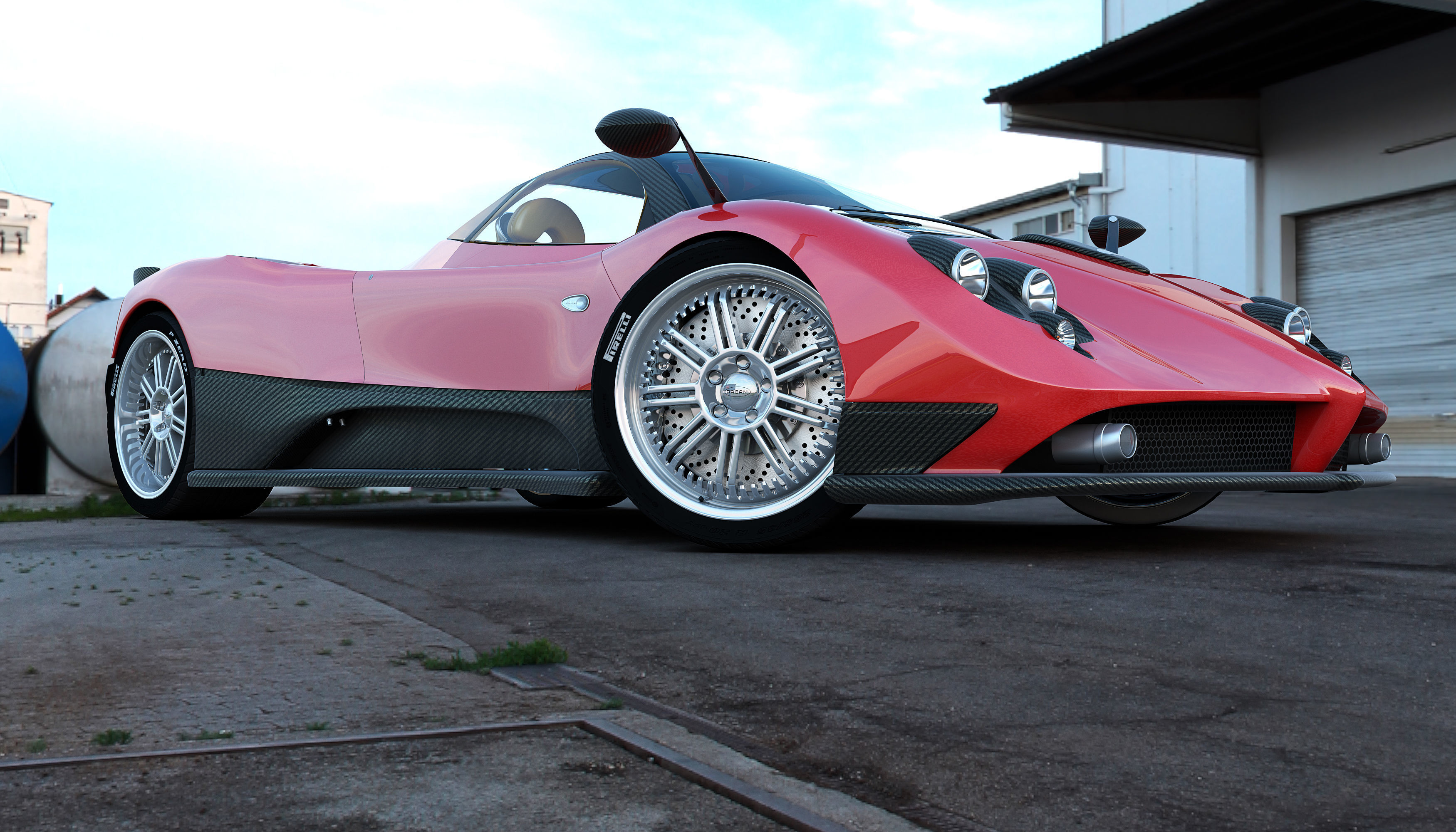 Pagani Zonda F 3D model_1