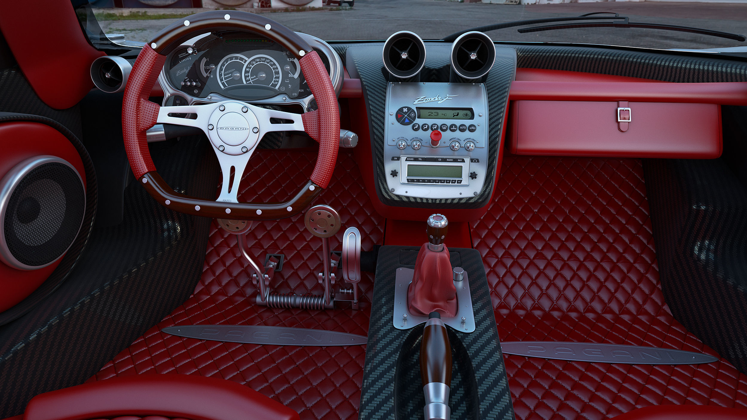 Pagani Zonda F 3D model_4