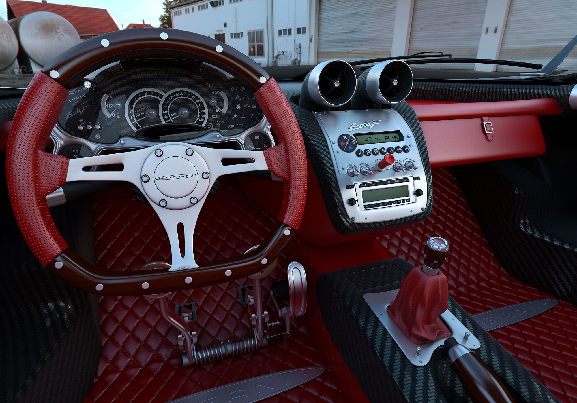 Pagani Zonda F 3D model_5