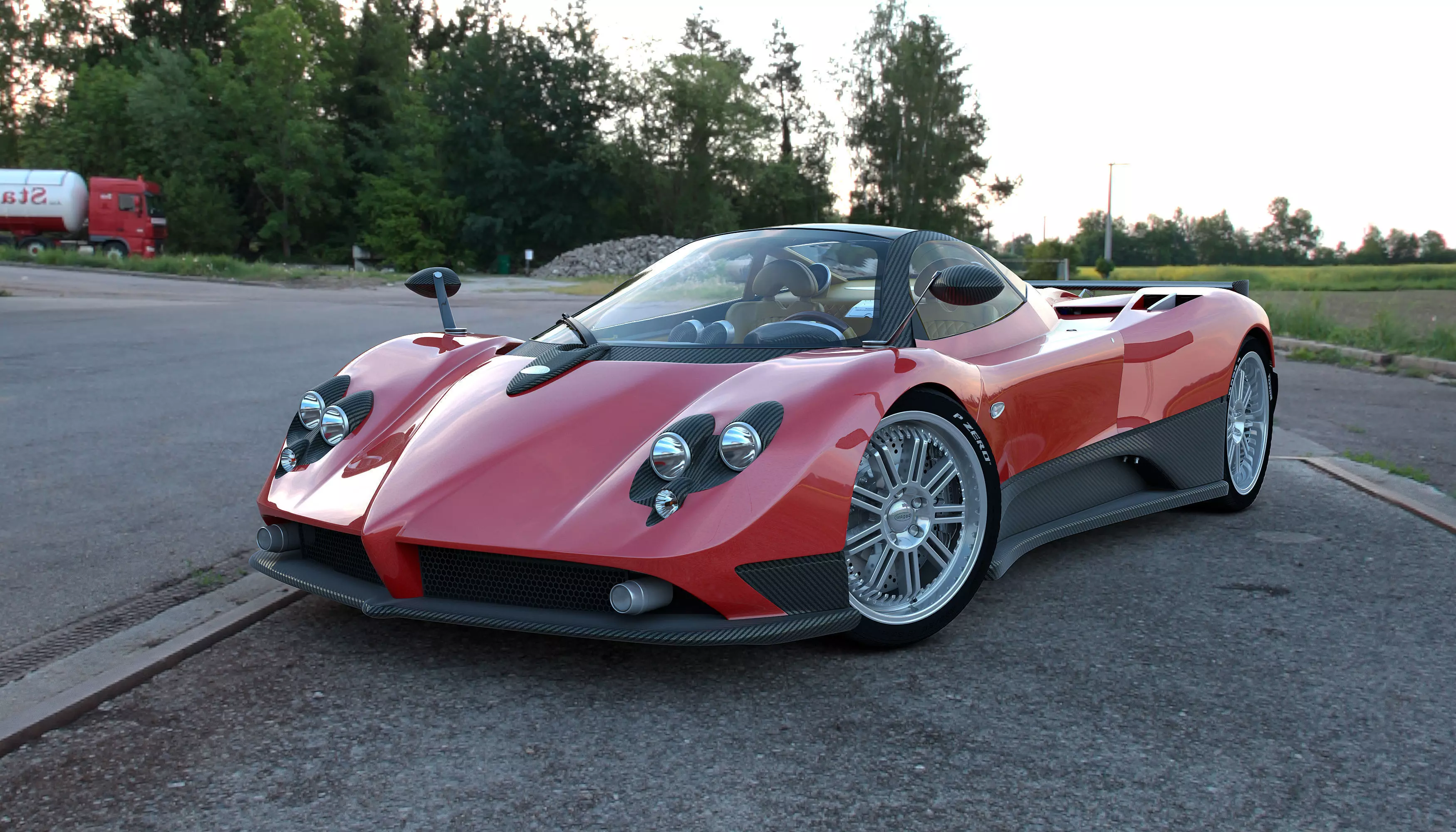 Pagani Zonda F 3D model_0