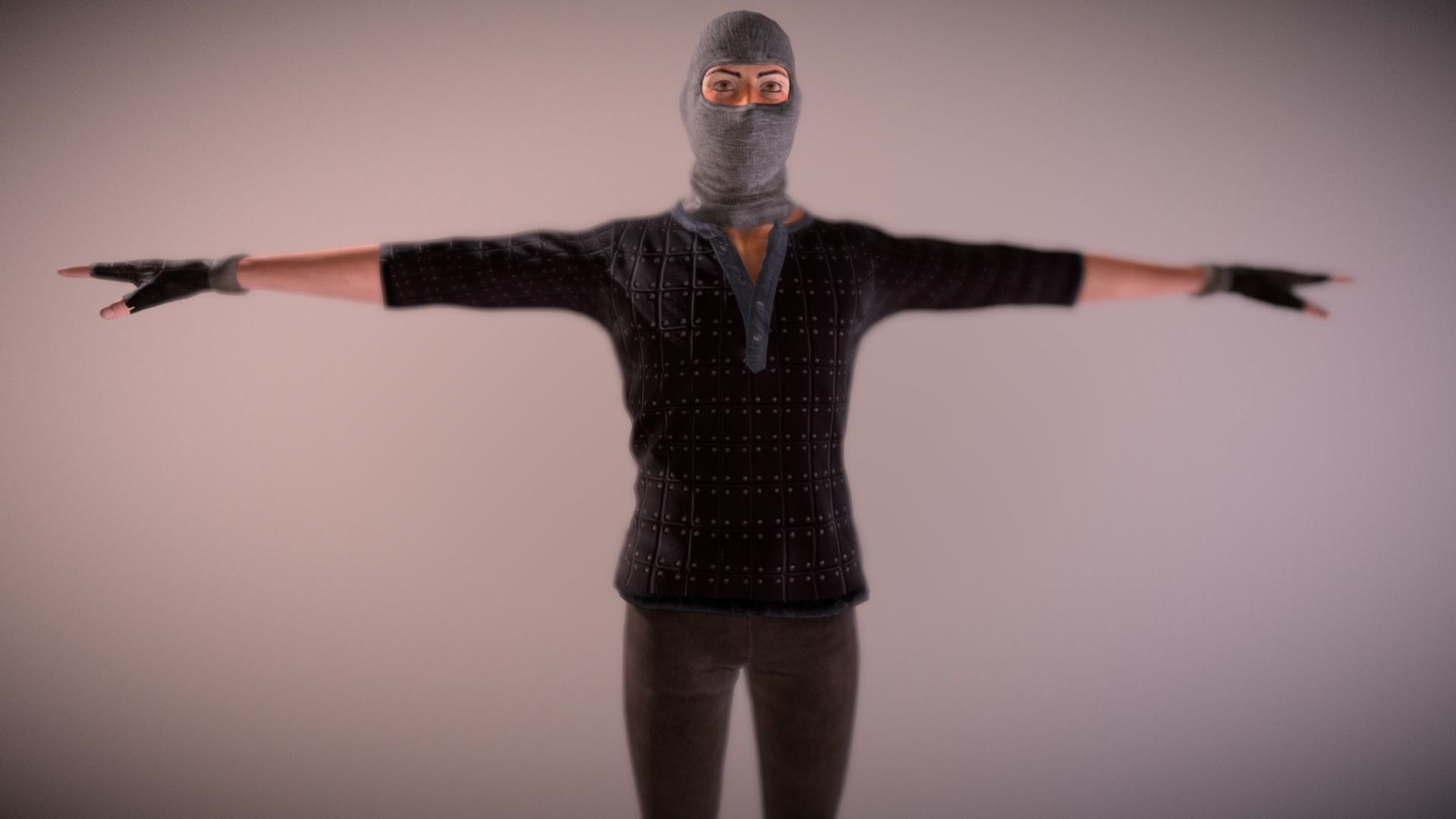 The Burglar - Realistic Game Ready Human Character 3D model_1