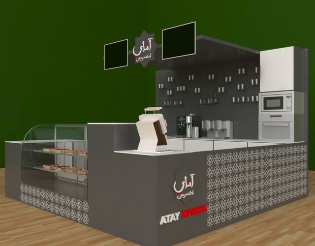 kiosk coffee shop 3D model