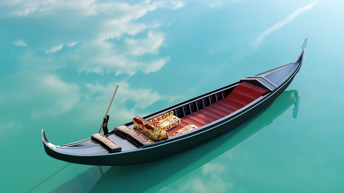 Venetian gondola 3D model