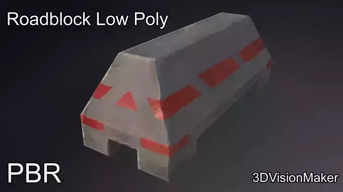 Roadblock - Blockade Low Poly