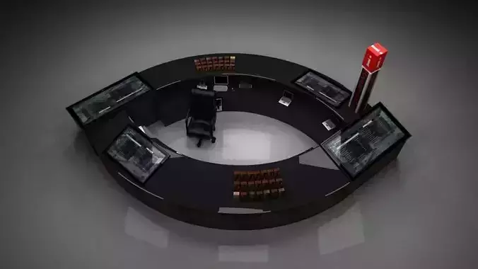 3d  mall reception desk  model  3D model