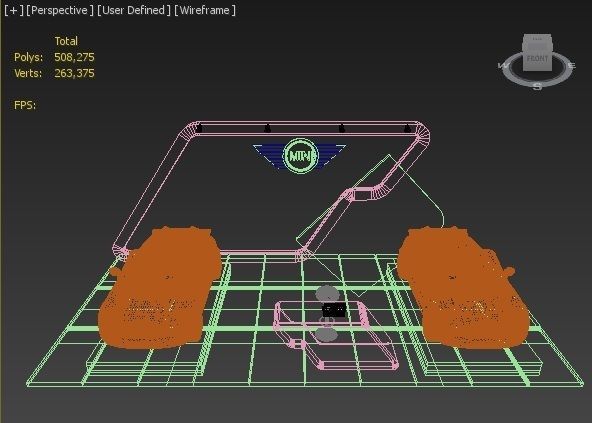 Car display stand 3D model_4