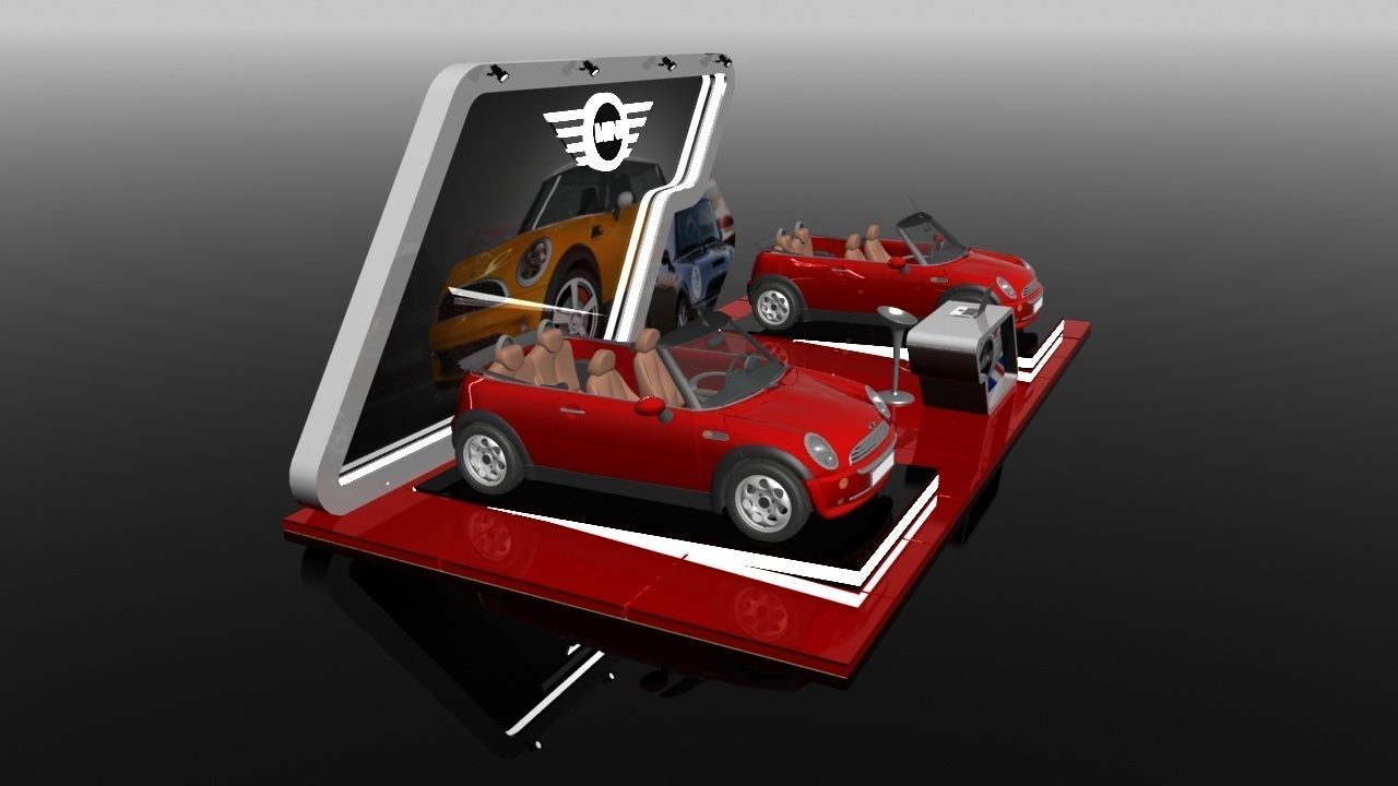 Car display stand 3D model_2