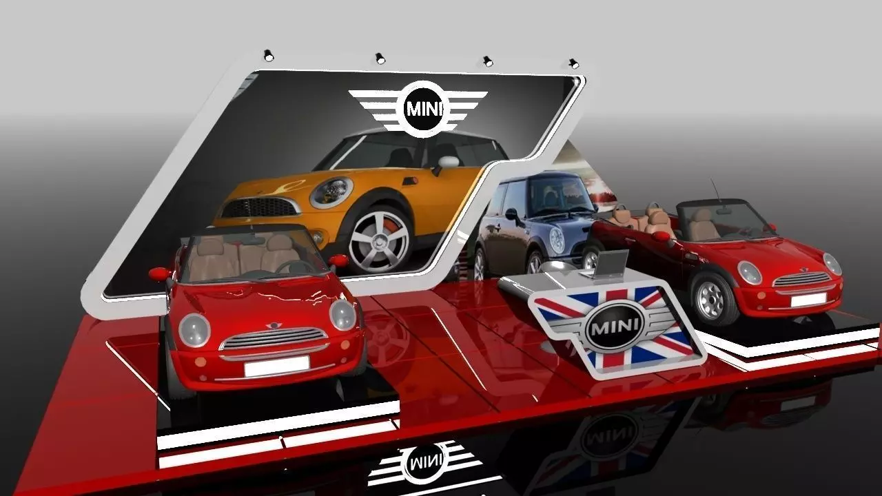 Car display stand 3D model_0