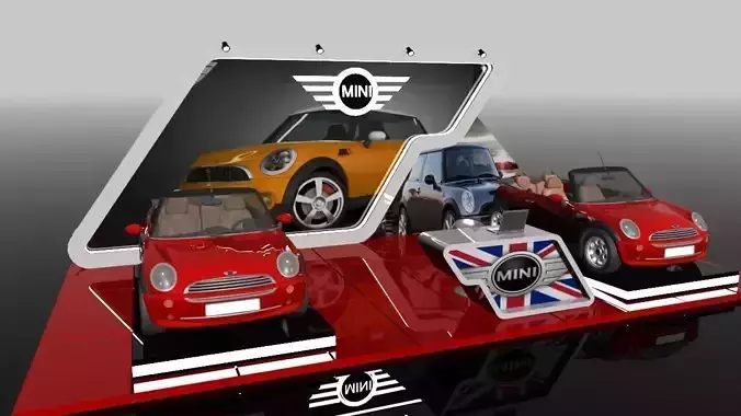 Car display stand 3D model