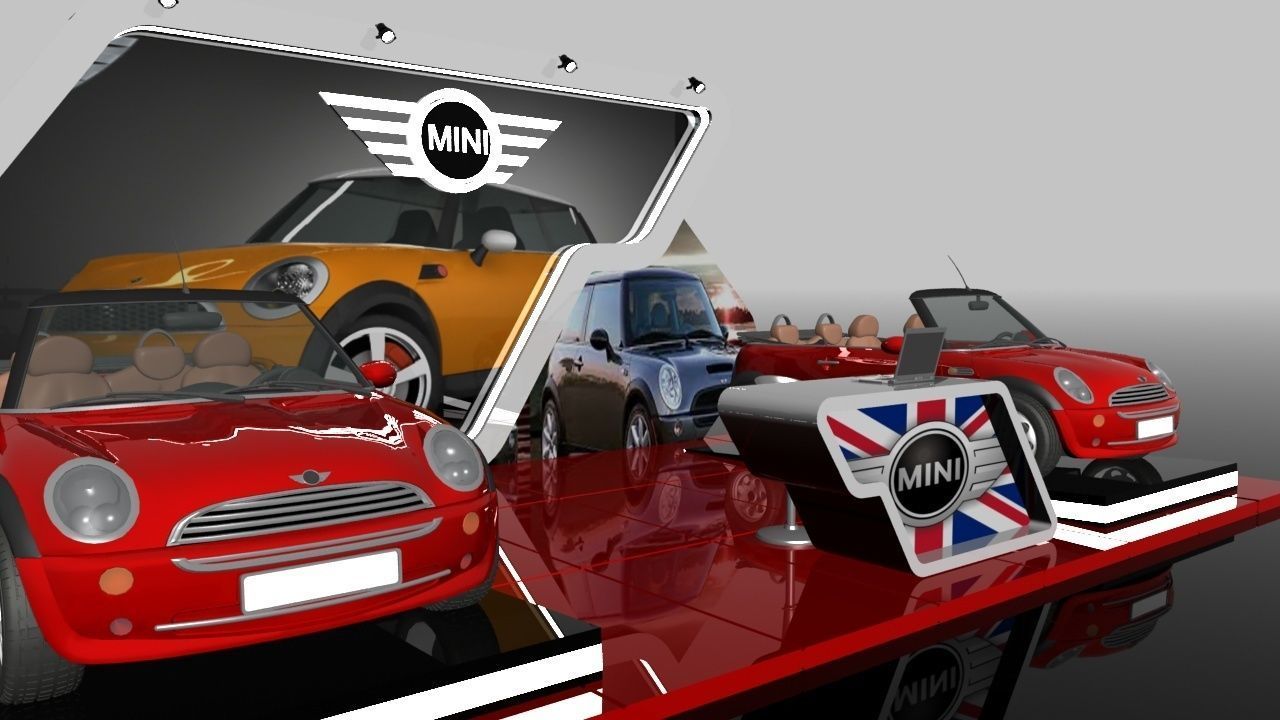 Car display stand 3D model_3