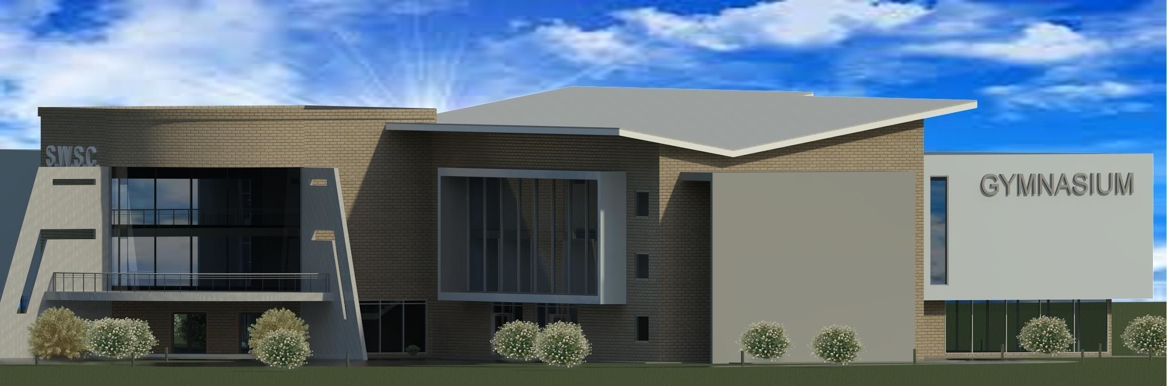 Office Building Low-poly 3D model_3