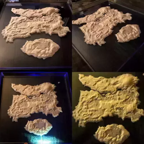 Player Unkown Battlegrounds Erangel Topographic Map 3D print model