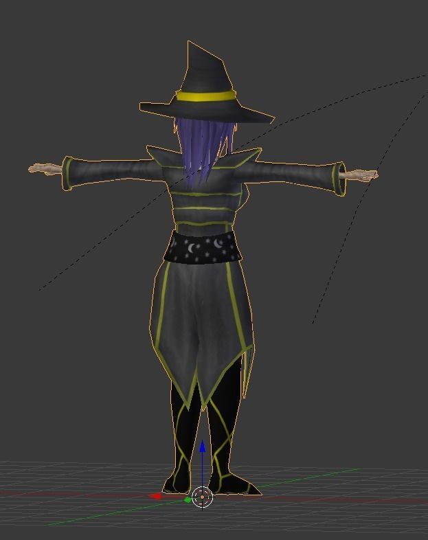 dracon85 Cathia Anime Character Low-poly 3D model_6