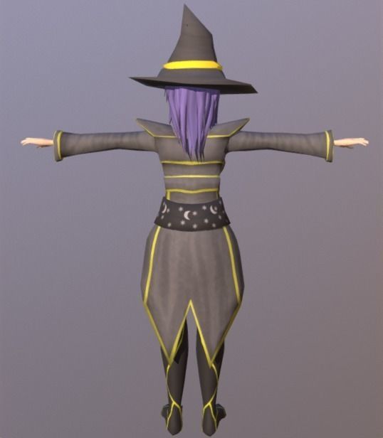 dracon85 Cathia Anime Character Low-poly 3D model_3