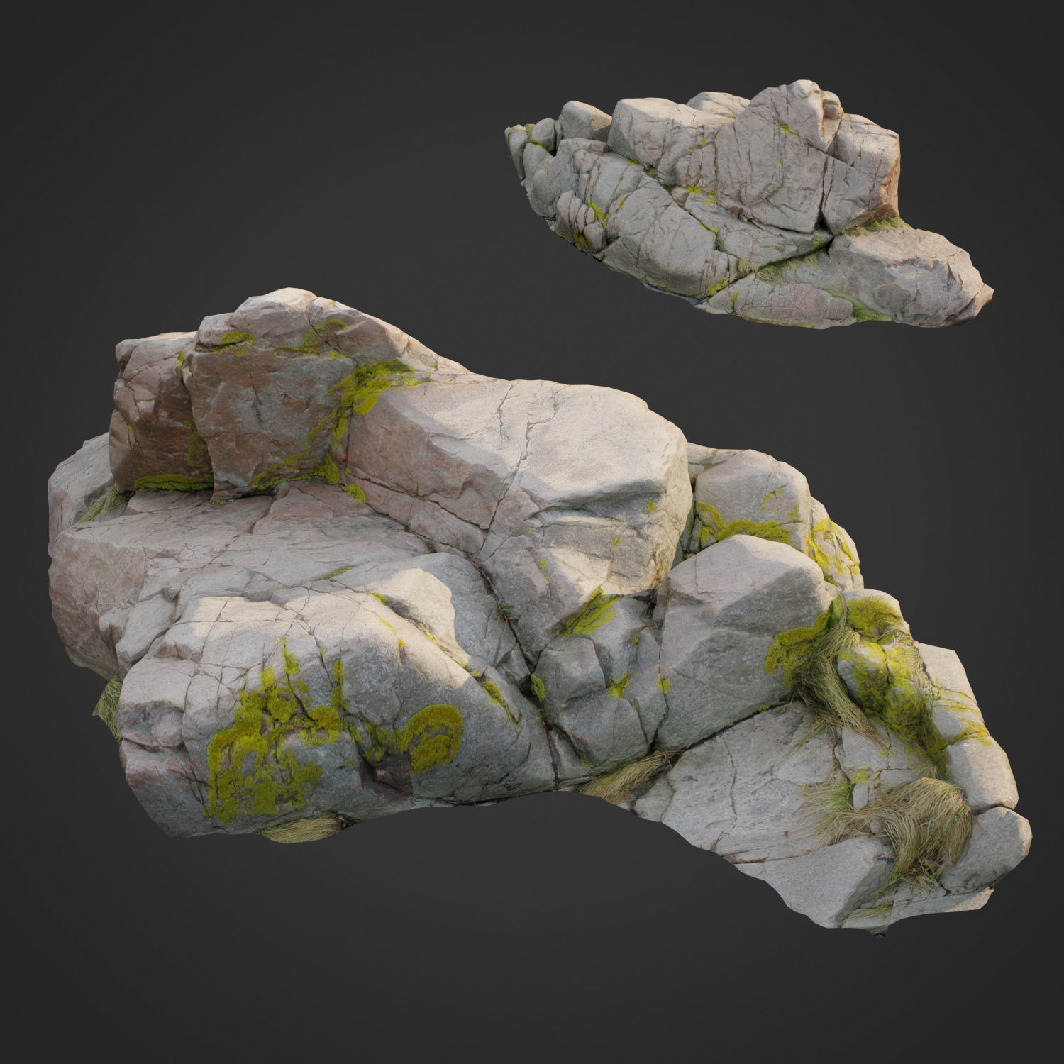 Cliff landscape pack bundle Low-poly 3D model_7