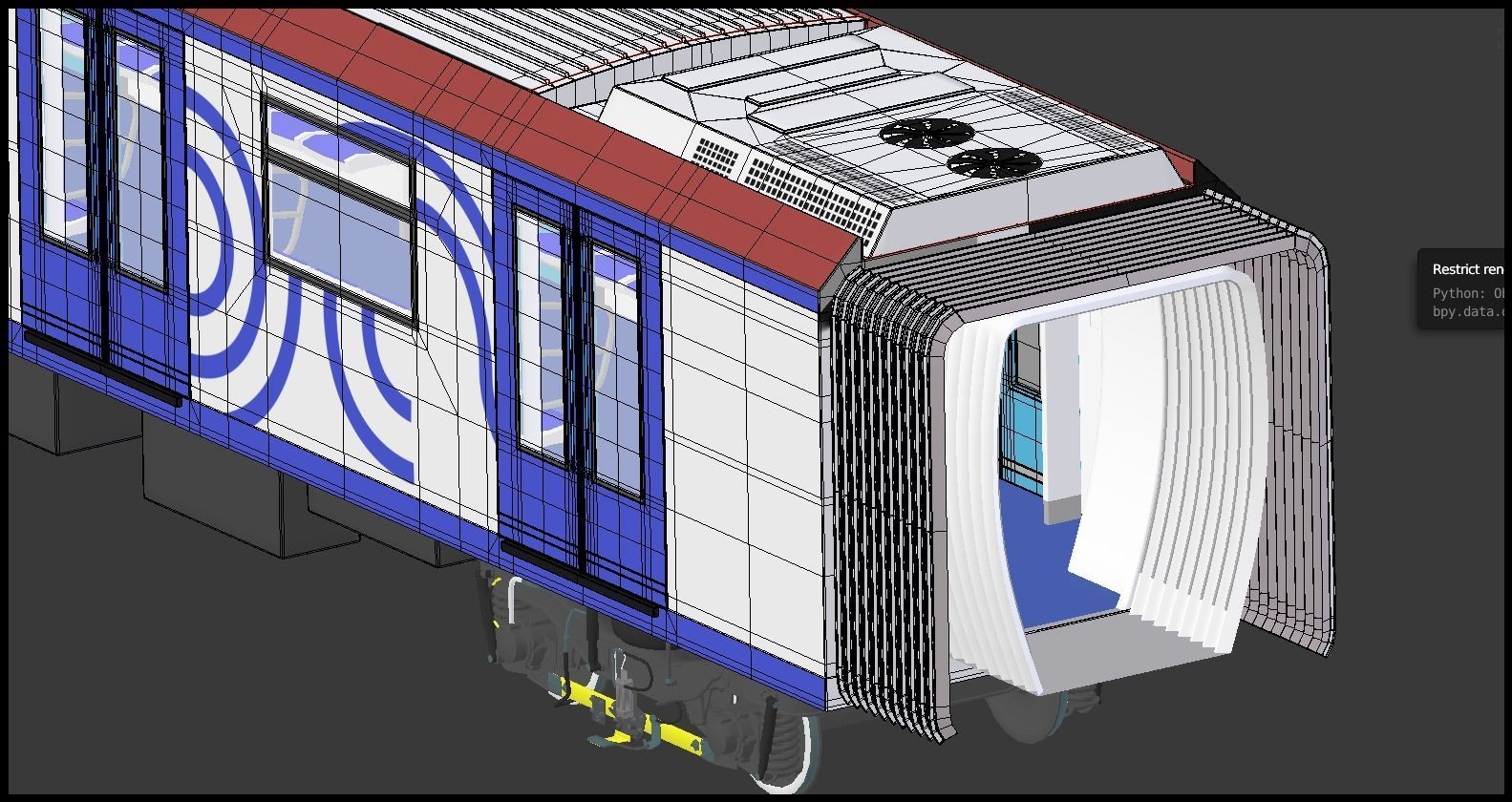 Moscow metro train 3D model_15
